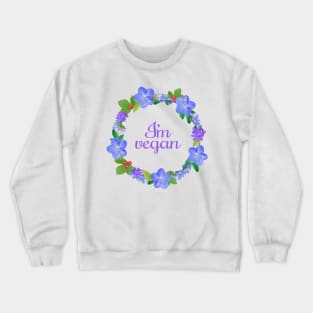 Vegan flower wreath Crewneck Sweatshirt